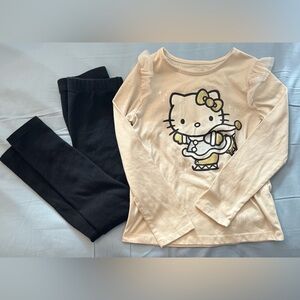 Hello Kitty Top & Leggings Outfit, Girls size 6